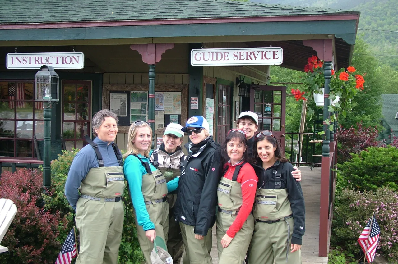 A group of women about to go fly fishing