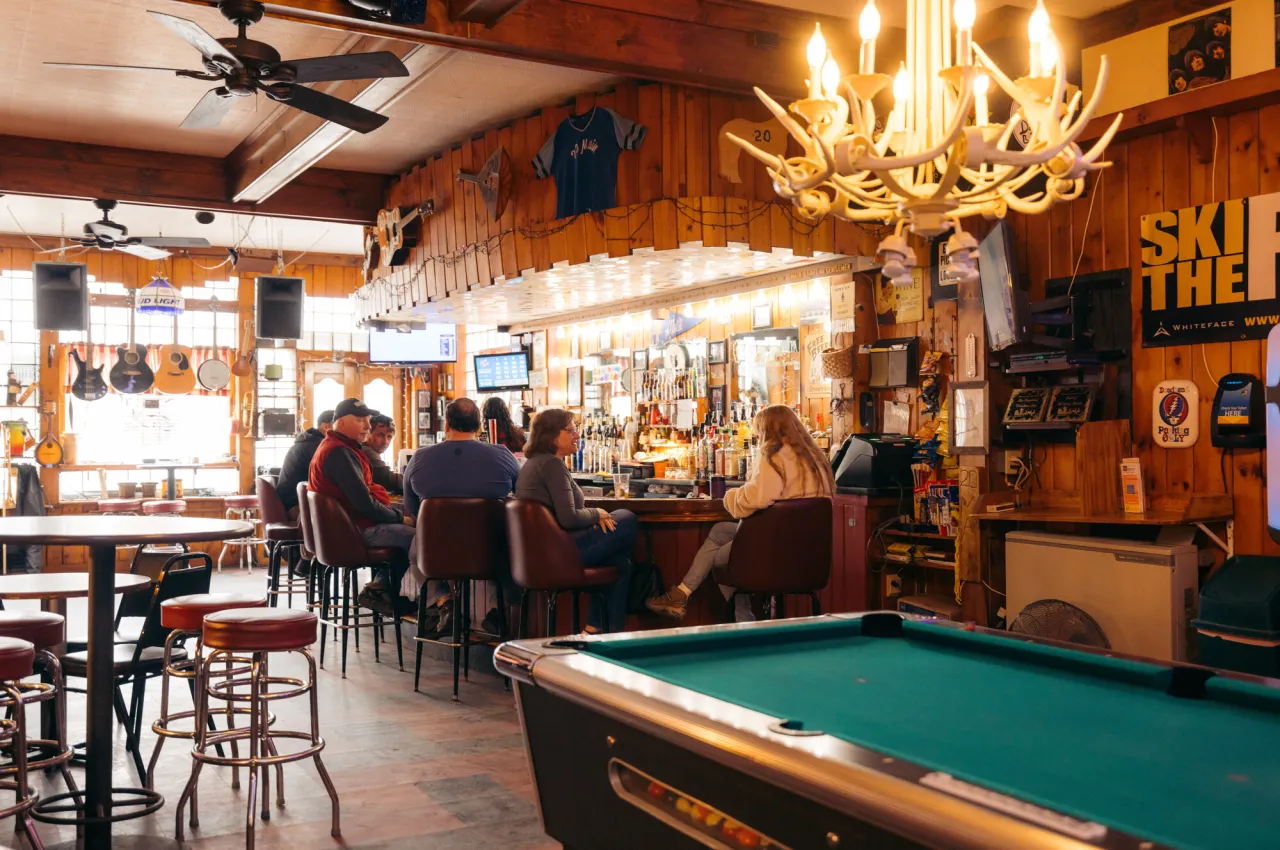 People sit at bar