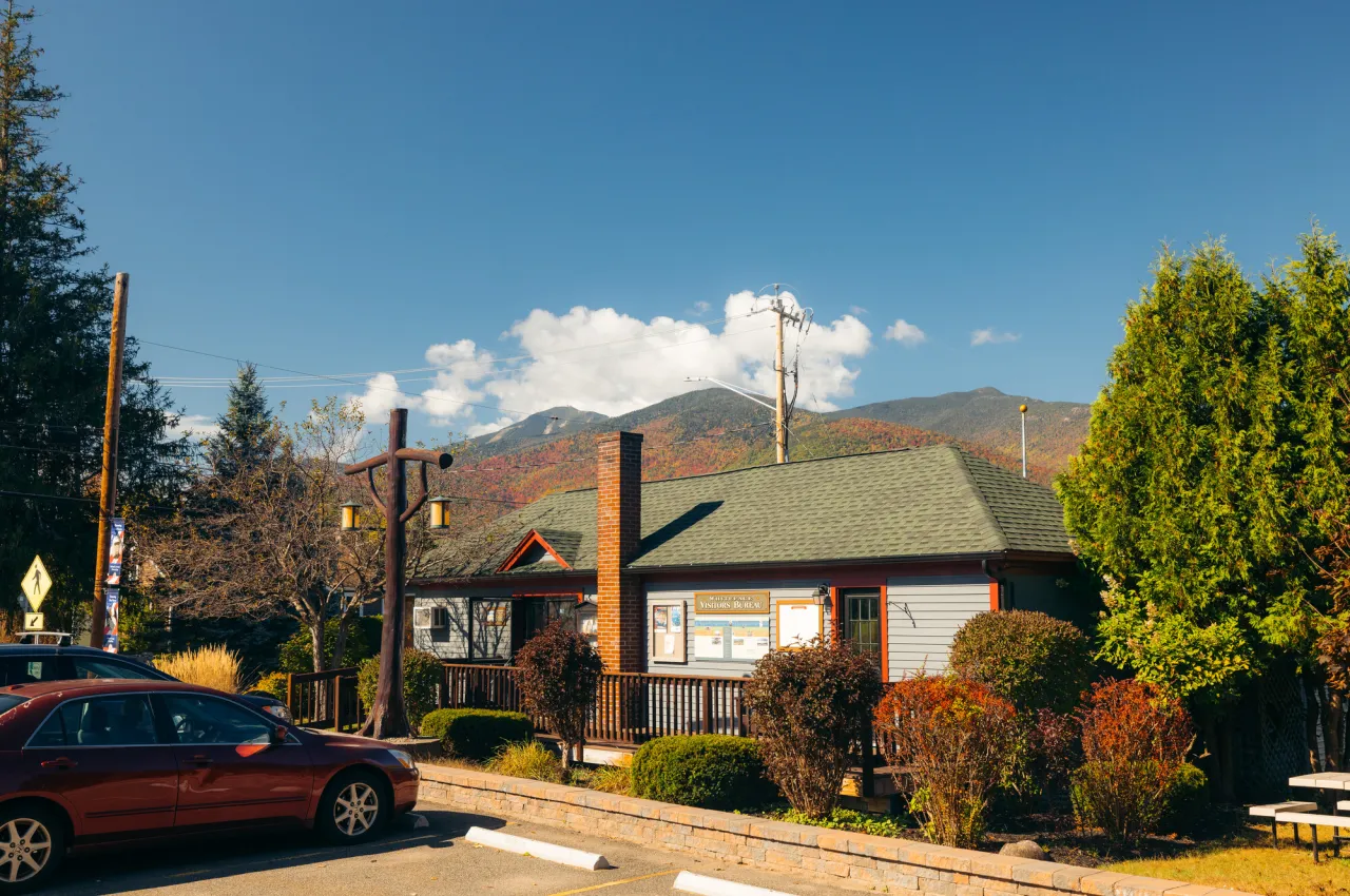 Visitor Center in the fall