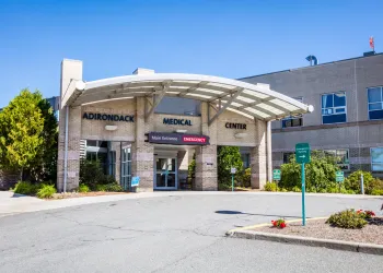 exterior of the adirondack medical center saranac lake