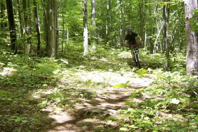 There is smooth singletrack riding most of the way down
