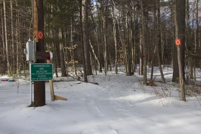 "Poor Man's Downhill" At its terminus at Rt. 86 and "Up a Creek Restaurant"