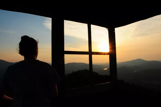 Sunset from Goodnow Mountain.