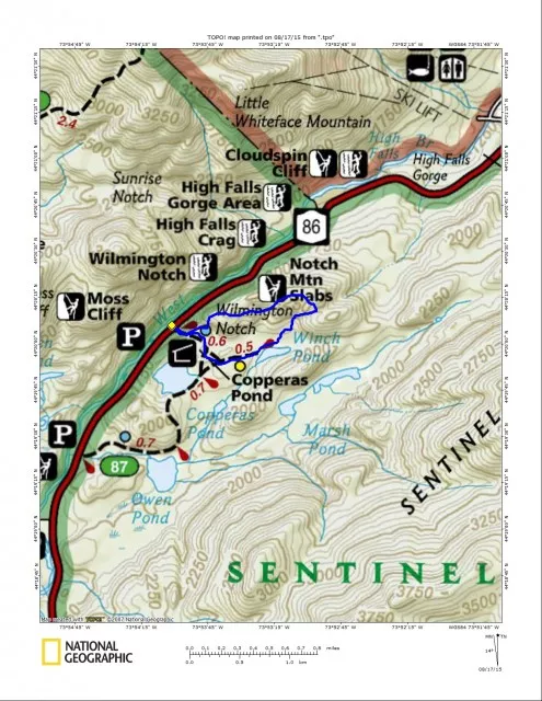 Map of Notch Mountain