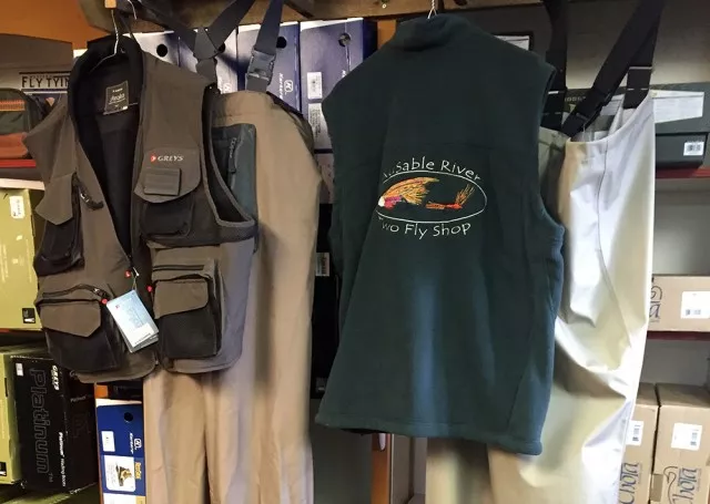 Fly fishing vest and waders