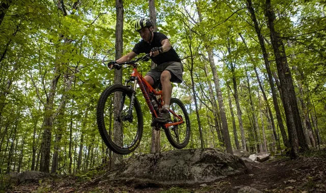 Mountain bike rock jump