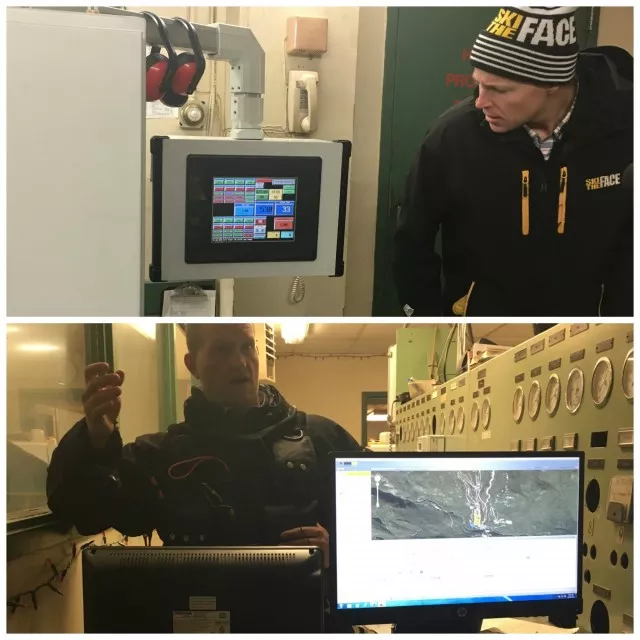 Whiteface staff showing us the computer systems!