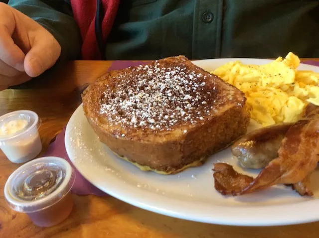 One slice of French toast turned out to be just right.