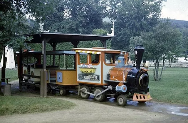 There was a child-sized actual steam train.