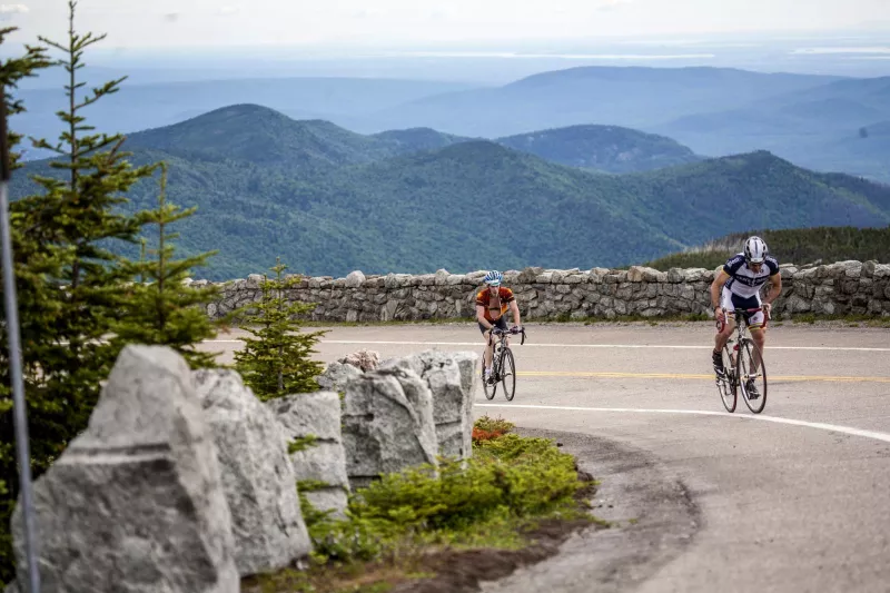 Dedicated cyclists love the challenging trek up the Whiteface Veterans Memorial Highway.