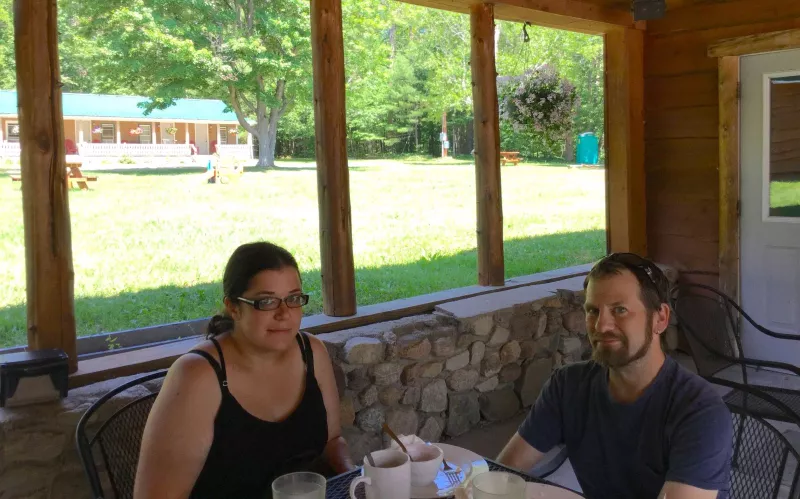 This couple declared their meal at Up a Creek to be "fantastic." I believe them.
