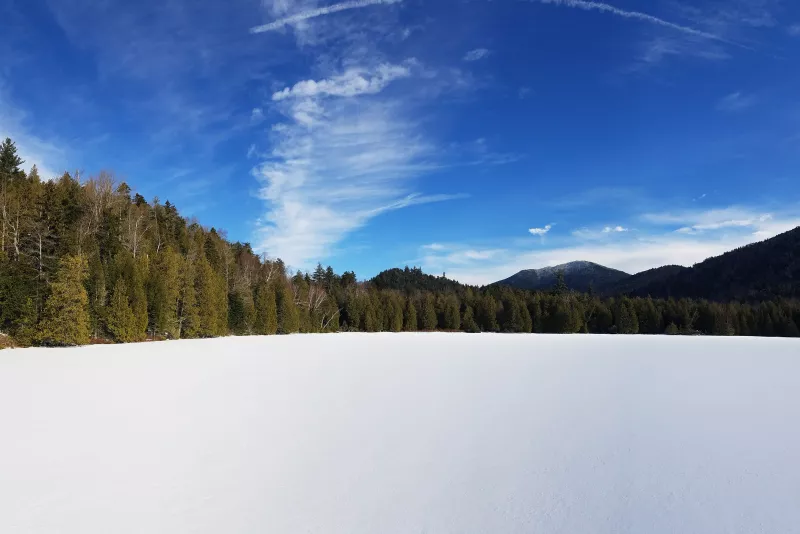 Owen Pond on a blue bird day!