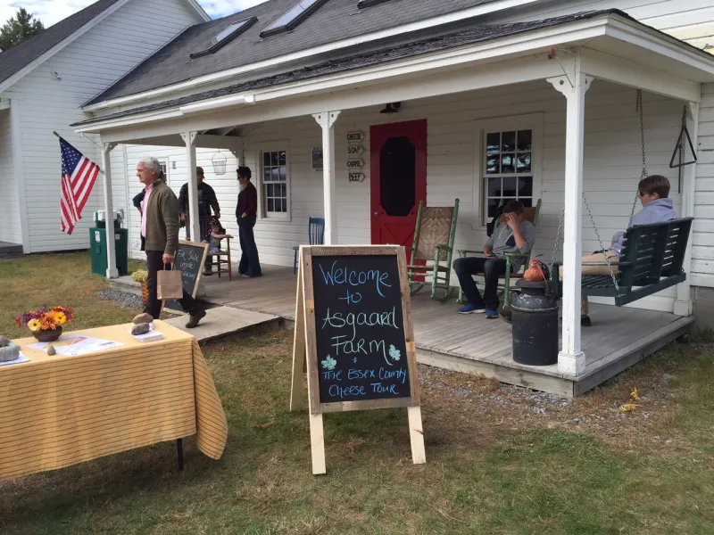 People at Asgaard Farm during the Essex County Cheese Tour