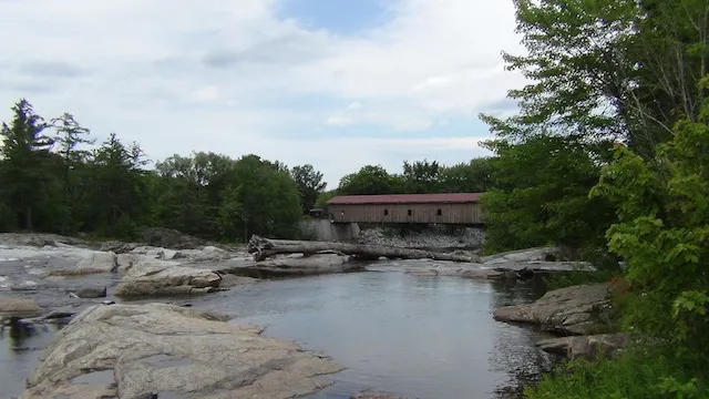 The Jay Covered Bridge Park has the wonderful swimming hole nearby.